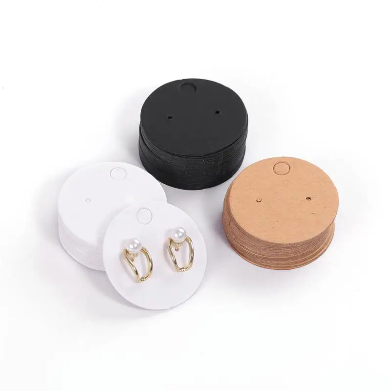 50pcs/lot Earrings Necklaces Display Cards for Jewelry Boxed and Packaging Cardboard Hang Tag Card Ear Studs Paper Card