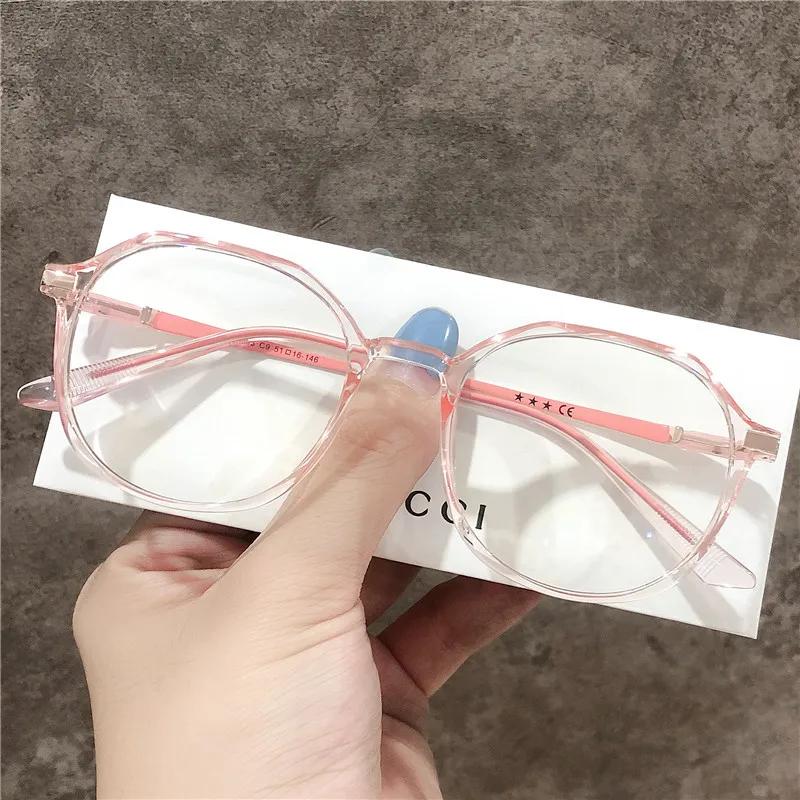 Clear Myopia Glasses Women Men Anti Blue Light Nearsighted Eyewear Transparent Round Frame Prescription Eyeglasses 0 To -600 3