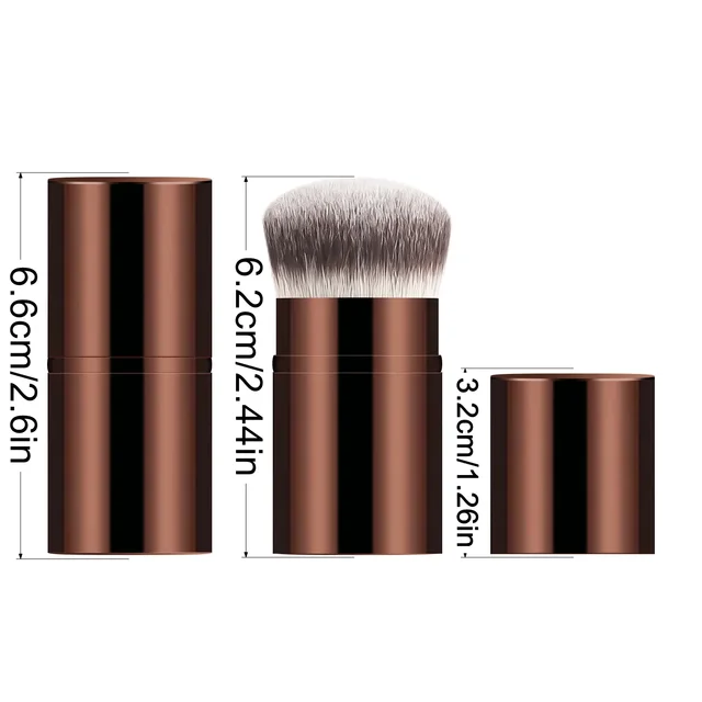 1pcs Retractable Blush Brush Kabuki Foundation Brush Soft Fluffy Powder Contour Makeup Brushes Portable Makeup Tools