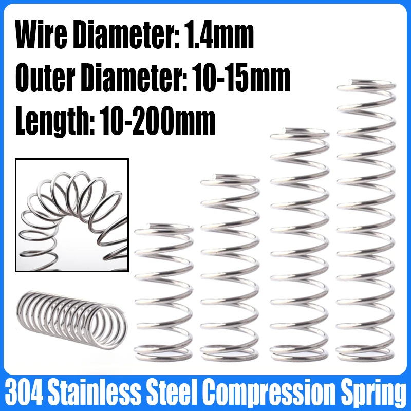 2 Pièces Ressort De Compression 70mm Longueur Libre - Diamètre Extérieur 40mm, Fil 3.0mm
