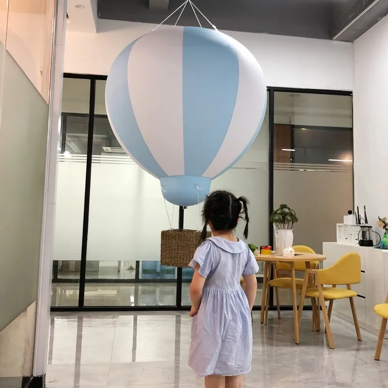 Sayok 3/5ft Large Inflatable Hot Air Balloon PVC Inflatable Strips Balloon no Frame for Advertising Event Birthday Party Decor 4