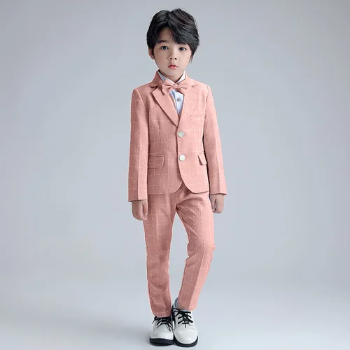 큰 소년 정장 생일 사진 정장, 어린이 블레이저 재킷 바지, 나비 넥타이 웨딩 드레스, 십대 정장, 어린이 졸업 의상 3