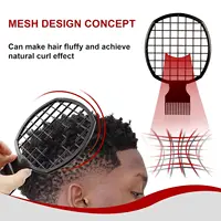 2pcs Afro Twist hair comb sponge for men and women's curly hair sponge brush for hairdressers and personal curly hair styling 5
