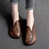 New Spring Style Women's Flat Shoess One Kick Soft Sole Retro Shoes Women Outdoor Daily Commute Round Head Zapatillas De Mujer 5