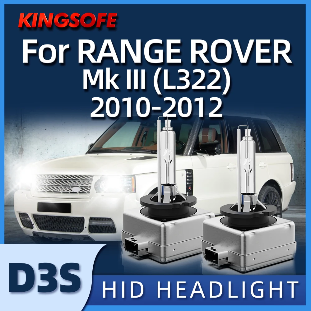 

KINGSOFE 2Pcs Car Headlight D3S HID Bulb Xenon 6000K Lamp 35W For RANGE ROVER Mk III (L322) 2010 2011 2012