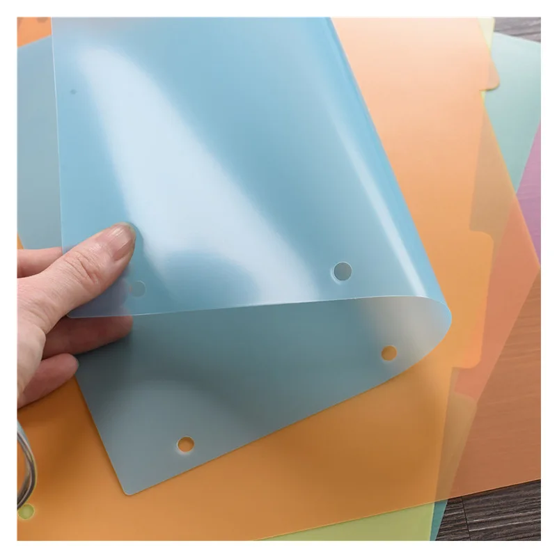 5 Pieces/Pack of A4/A5/A6/B5 Binder Index Dividers Loose-leaf Paper Planner Notebook Accessories Index Separator Pages notebook binder divider