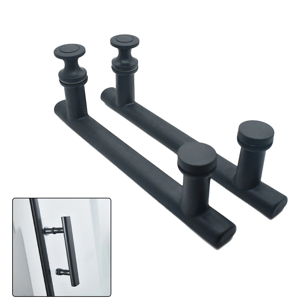 2pcs Bathroom Replacement Hardware Shower Room Glass Sliding Door Handles Knobs Bathroom Glass Door Short Handle Shower Handles
