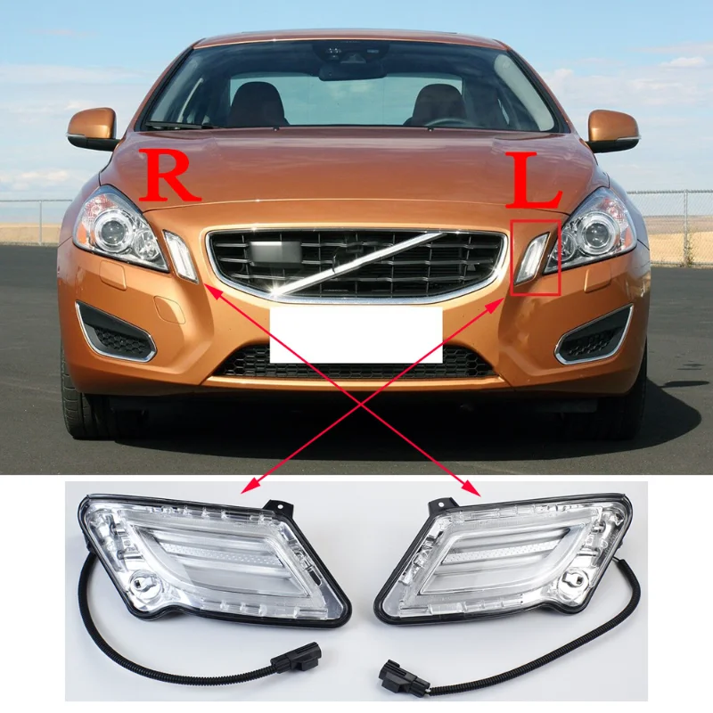 For Volvo S60 V60 2011 2012 2013 Left / Right Front LED