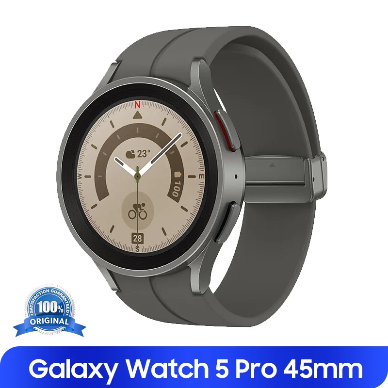 Samsung-reloj inteligente Galaxy Watch 5 Pro de 45mm, dispositivo con  pantalla Super AMOLED de 1,4 pulgadas, frecuencia cardíaca y medidor de  oxígeno en sangre, batería de 590mAh, GPS - AliExpress