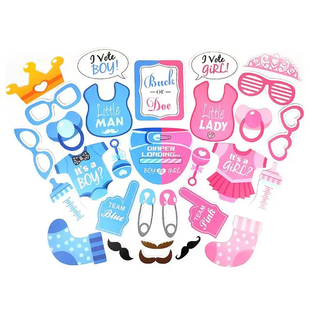 A Nemek Felfedése Parti Dekorációk Baba Nemi Rózsaszín És Kék Léggömbökkel Kapcsolatos - Image 2