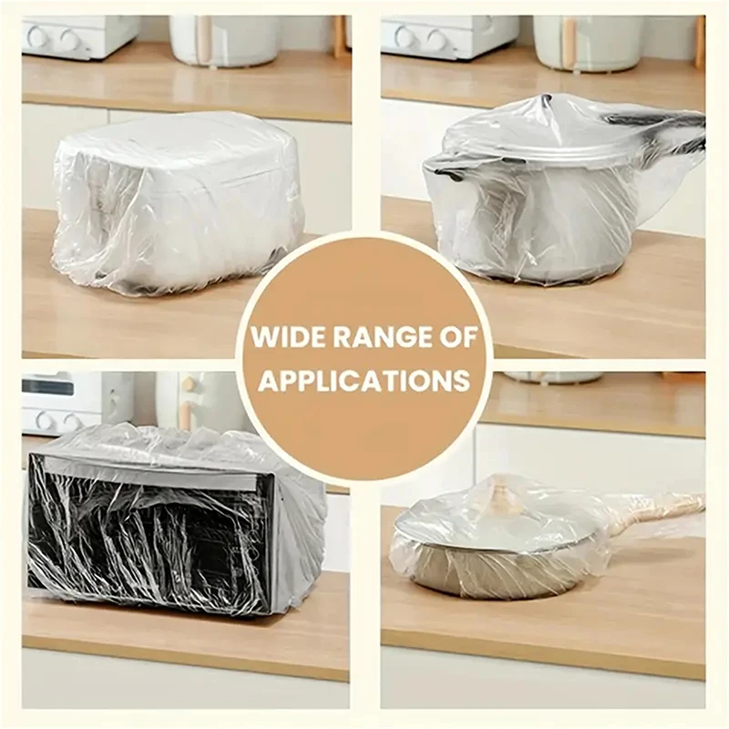 Cling Film Cover Oversized Thickened Dust Cover Rice Cooker Pot Kitchen Anti-roach Air Fryer Baking Pan Transparent