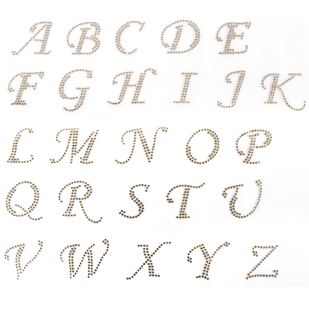 26 Adesivi Alfabeto Con Strass Glitterati E Cristalli - Lettere Autoadesive ABC A-Z Per Decorazioni Fai Da Te, Abbigliamento E Accessori - Colore Argento, Dimensioni 4,5x6 Cm - 4