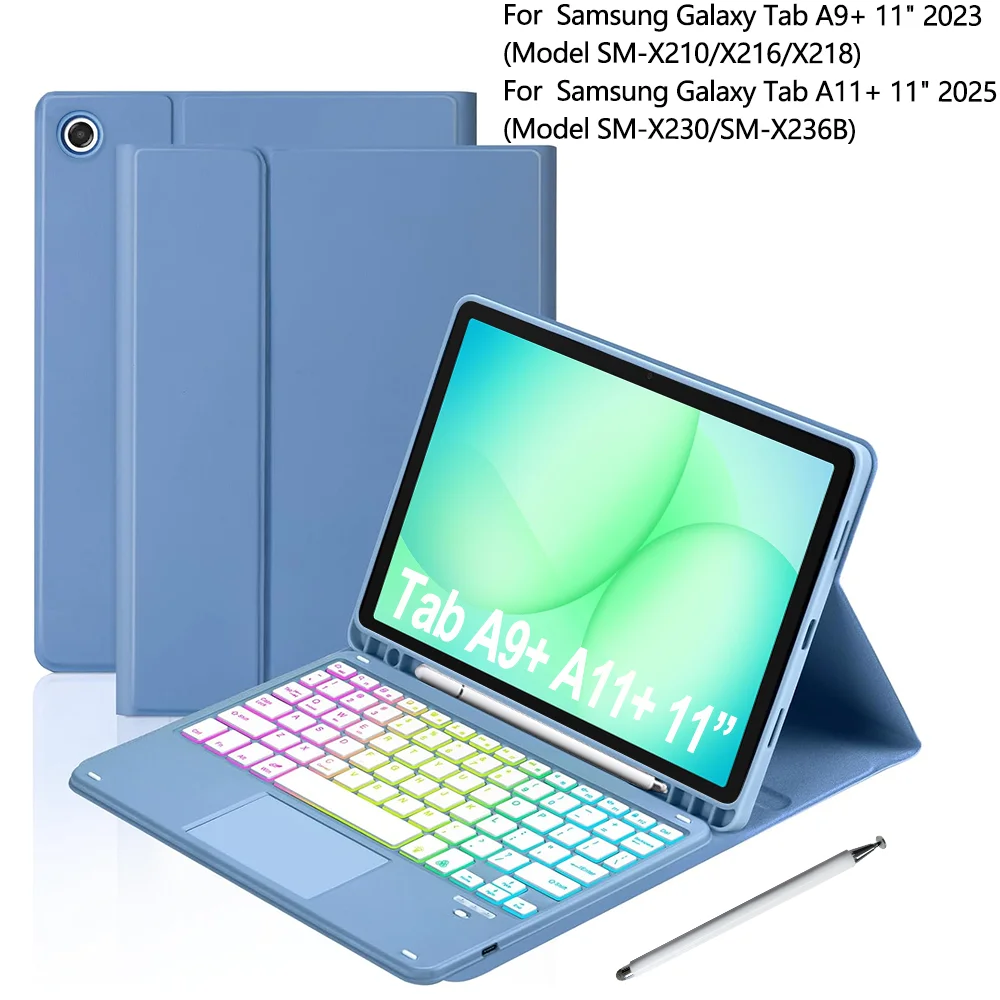 Enhanced Keyboard Case with Trackpad and Stylus Holder