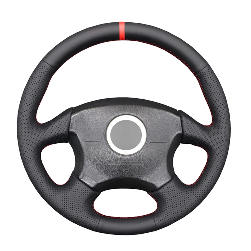 Coprivolante Per Auto Antiscivolo In Pelle Artificiale Nera Rossa Per Subaru Impreza Wrx 2002 2003 2004 Impreza Wrx Sti 2004