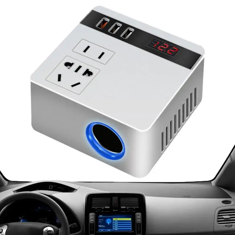 12V 24V Inverter USB Ports Charger Quick Charging Electric Car Charger 150W Quick Charging For Travel Air Compressor