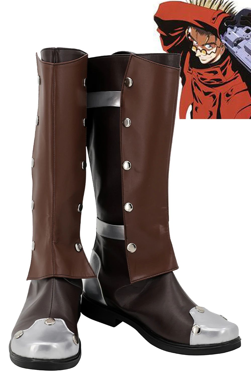 

TRIGUN Cosplay Shoes Fantasy Costume Accessories Vash The Stampede Disguise Boots Adult Men Halloween Party Suits Props