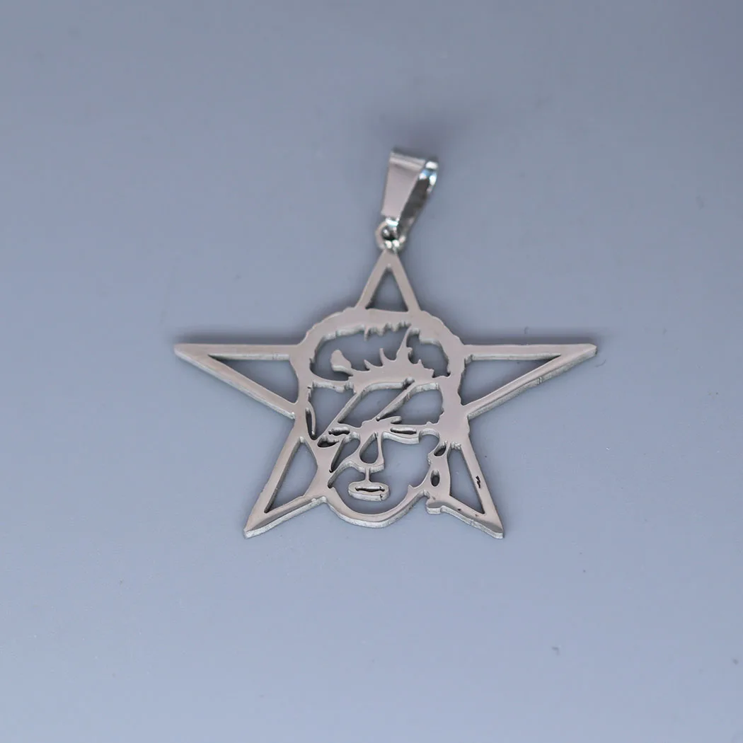 3pcs/lot David Robert Famous Ziggy Stardust Logo Charm Pendants Making DIY Stainless Steel Handmade Finding Jewelry