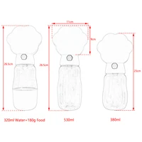 Portable Dog Water Bottle for Small Large Dogs Cats Leakproof Puppy 2 in 1 Water Food Container Chihuahua Bulldog Pet Supplies 2