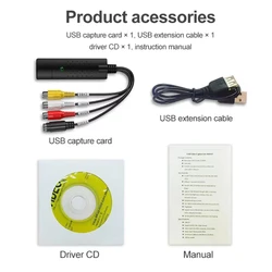 Universal USB Video Capture Card for VHS to Digital Conversion (Video Capture Card)