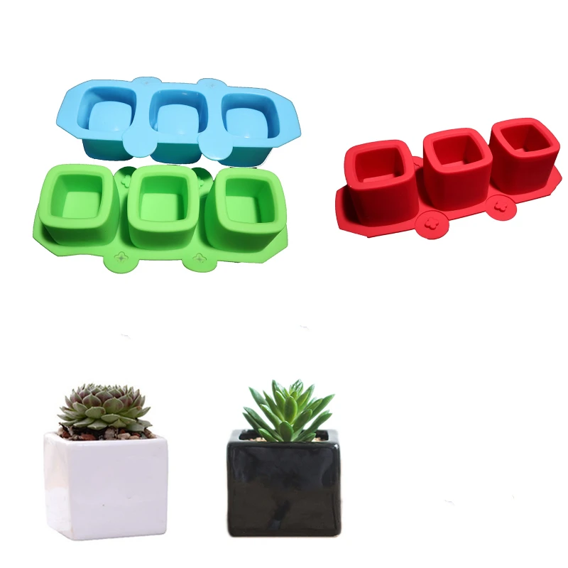 Square Silicone Flowerpot Mold for DIY Planter