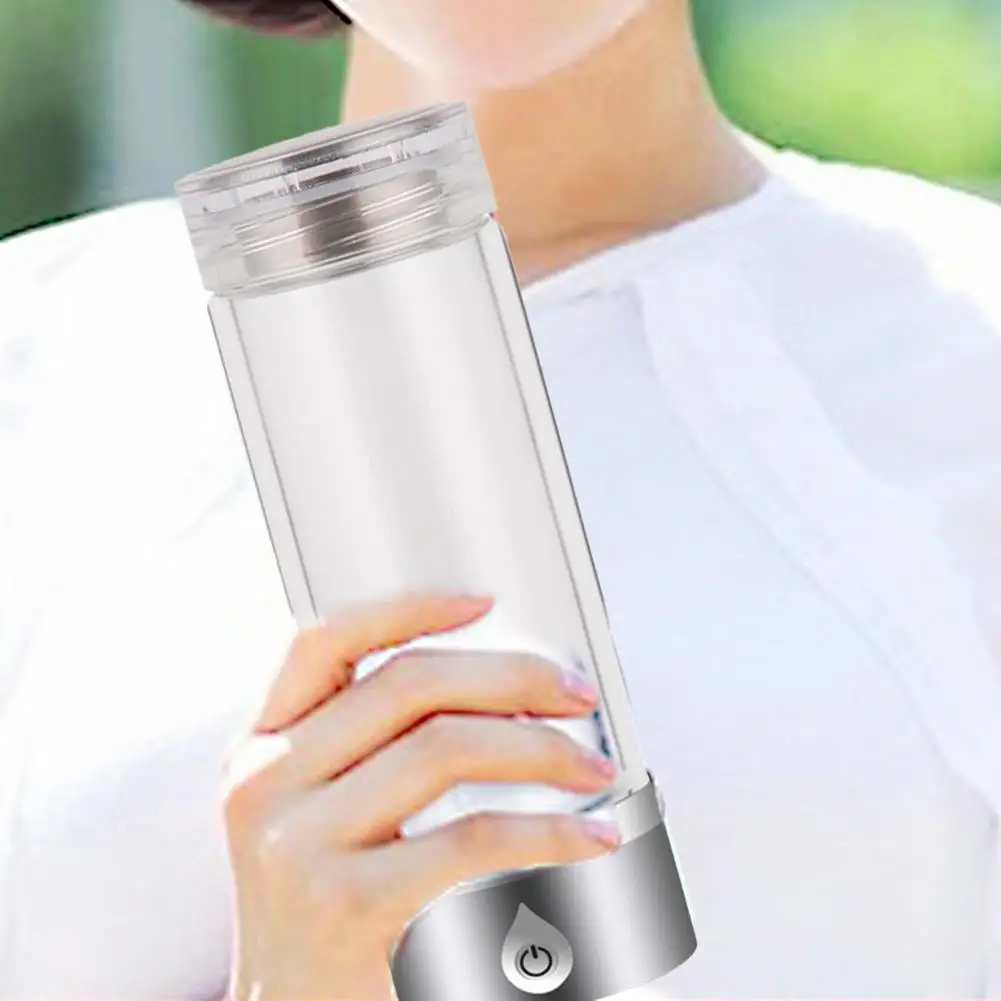 

Hydrogen-rich Water Maker Portable Usb Rechargeable Hydrogen Water Bottle Ionizer Machine for Rapid Electrolysis 420ml for Rich