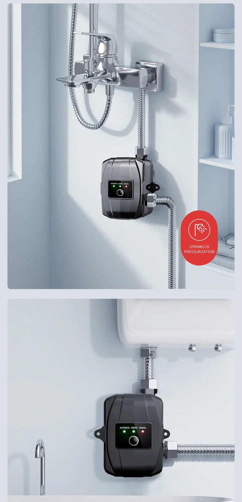 Booster Pump for Low Water Pressure Water Pump 24V 150W Auto