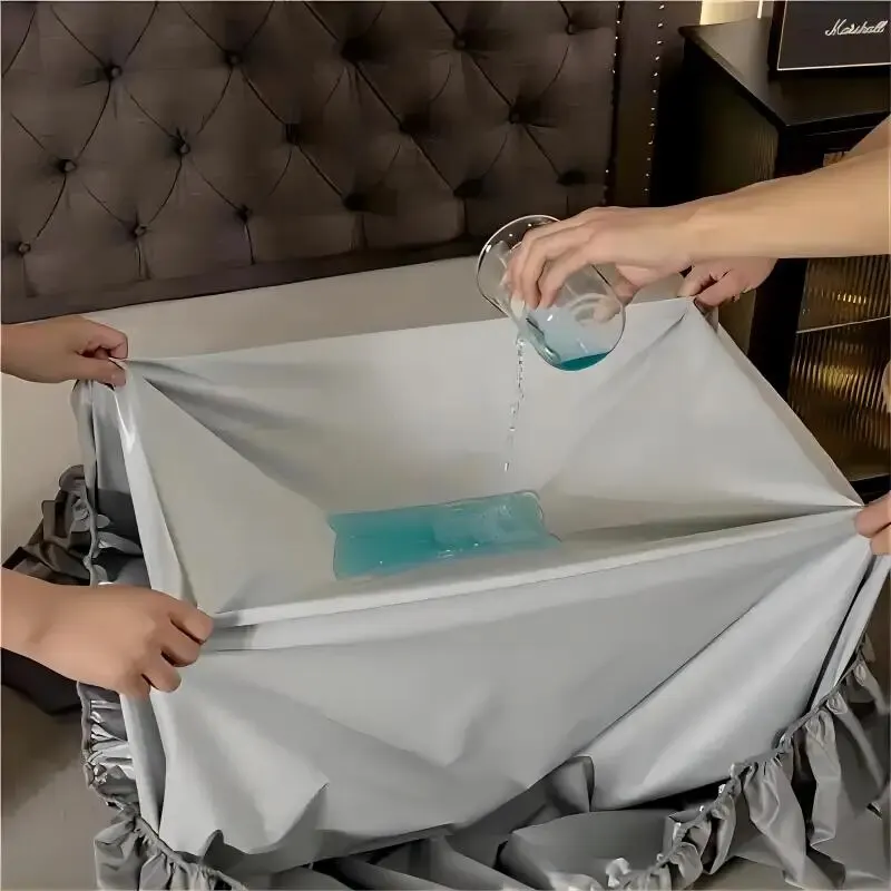 Safe Waterproof Mattress Protector, Soft Comfortable Breathable Solid Color Bedding Mattress Cover Fitted, Machine Washable 5