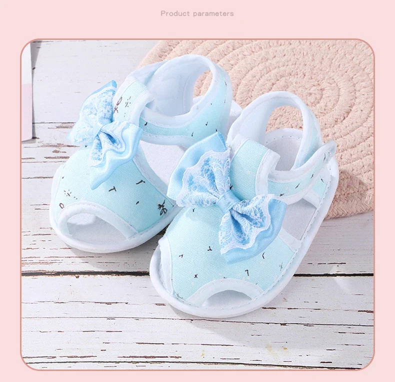 New Children Summer Clogs 0-18M Newborn Infant Baby Girl Princess Bowknot Sandal Sneakers Toddler Soft Crib Walkers Casual Shoes 2