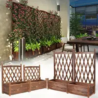Planter Box Stand Lattice Garden Grow Climbing Flower Hanging Pot Outdoor 2
