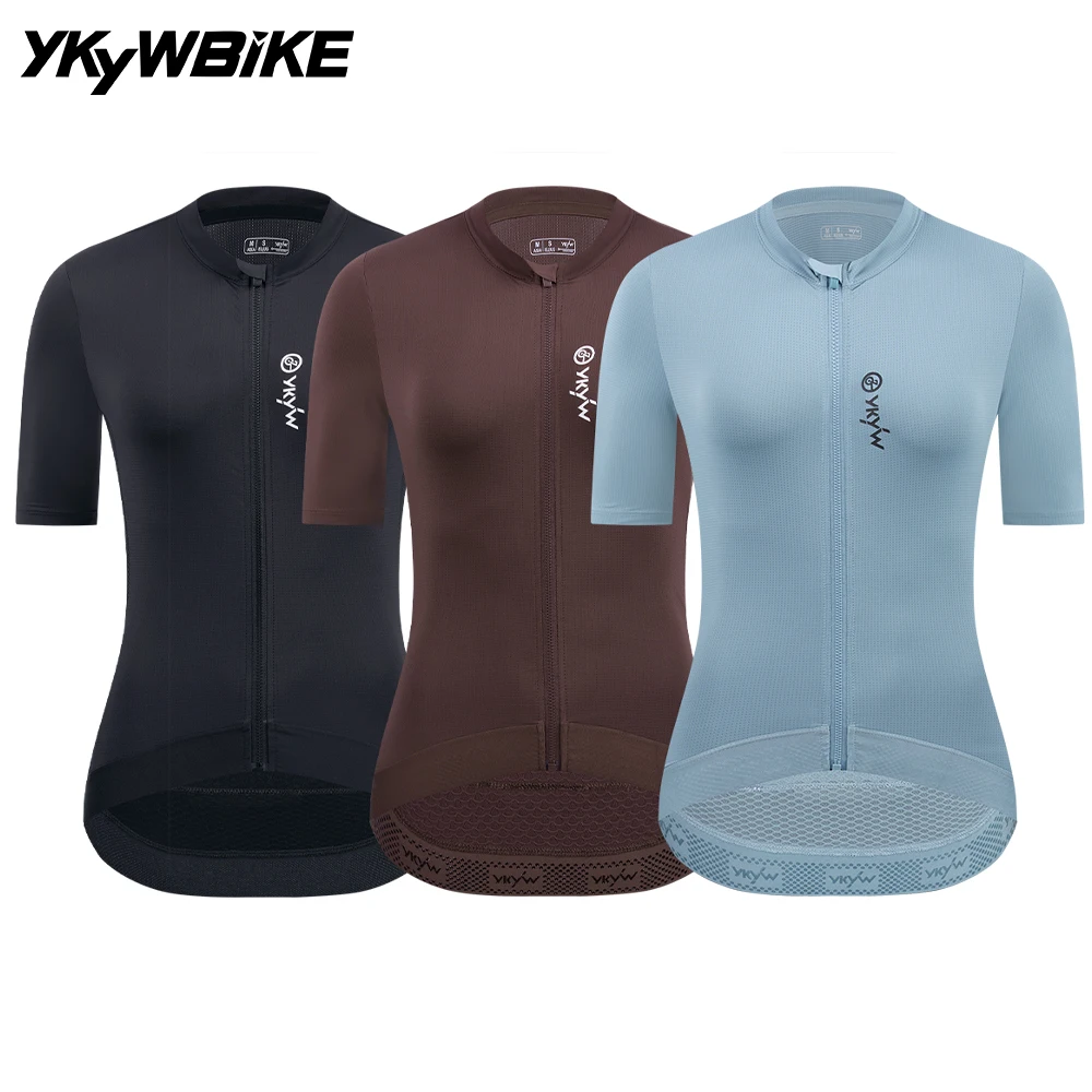 YKYWBIKE Women Cycling Shirt Summer Short Sleeve Female Bicycle Jersey Road Bike Breathable MTB Clothing