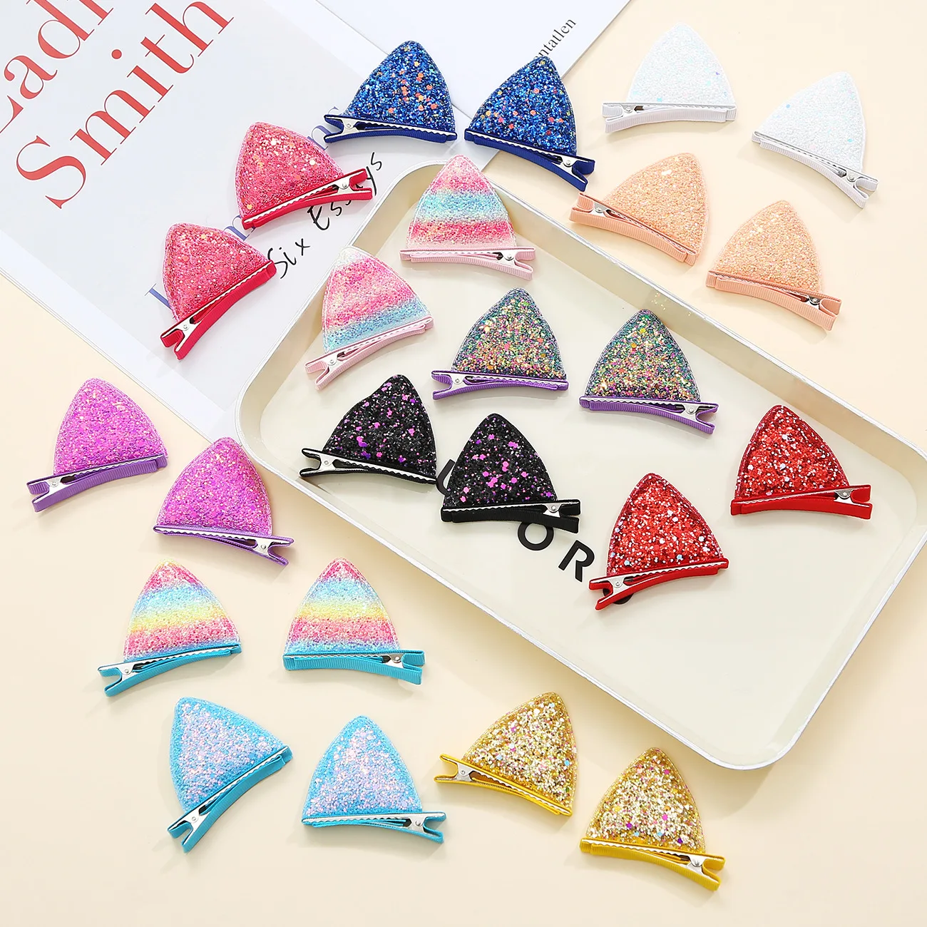 Barrettes cheveux oreilles de chat mignonnes princesse fille_voghion.com