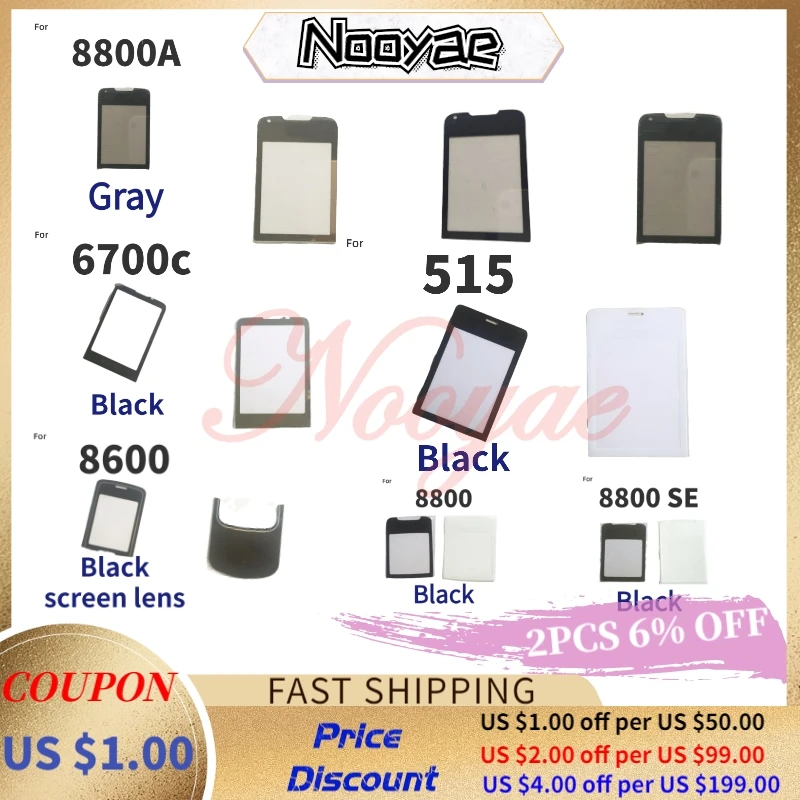 Nero Dello Schermo Di Vetro Per Nokia 8800 Classic/8800A/8800Se 8800 Se 8800 Specchio Di Vetro Del Pannello Lens + Inseguimento