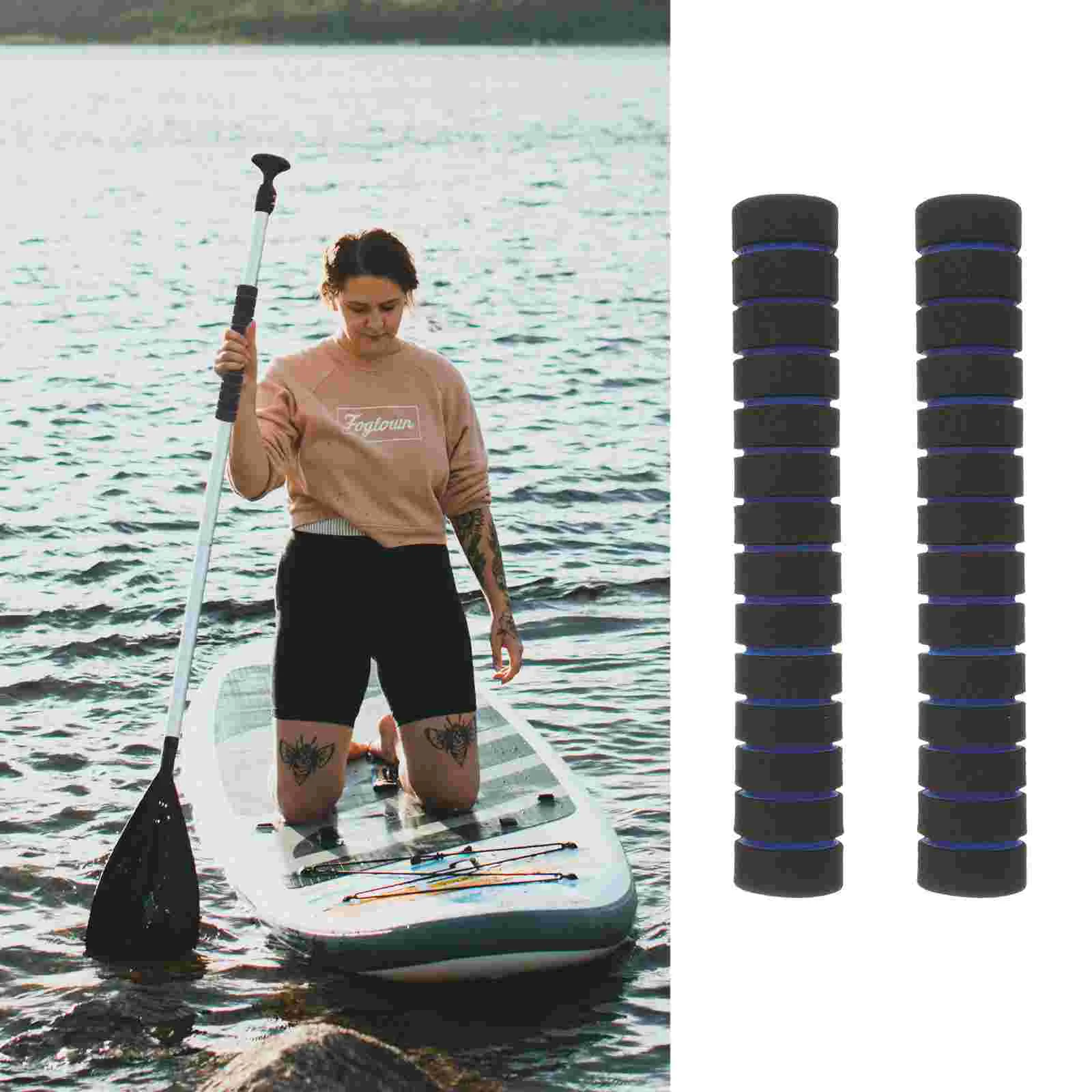 

2 Pcs Oars Non-Slip Cover Sponge Oral Poles Wraps Paddle Rod Bicycle Accesories Paddling Shaft Sleeves Eva Kayak