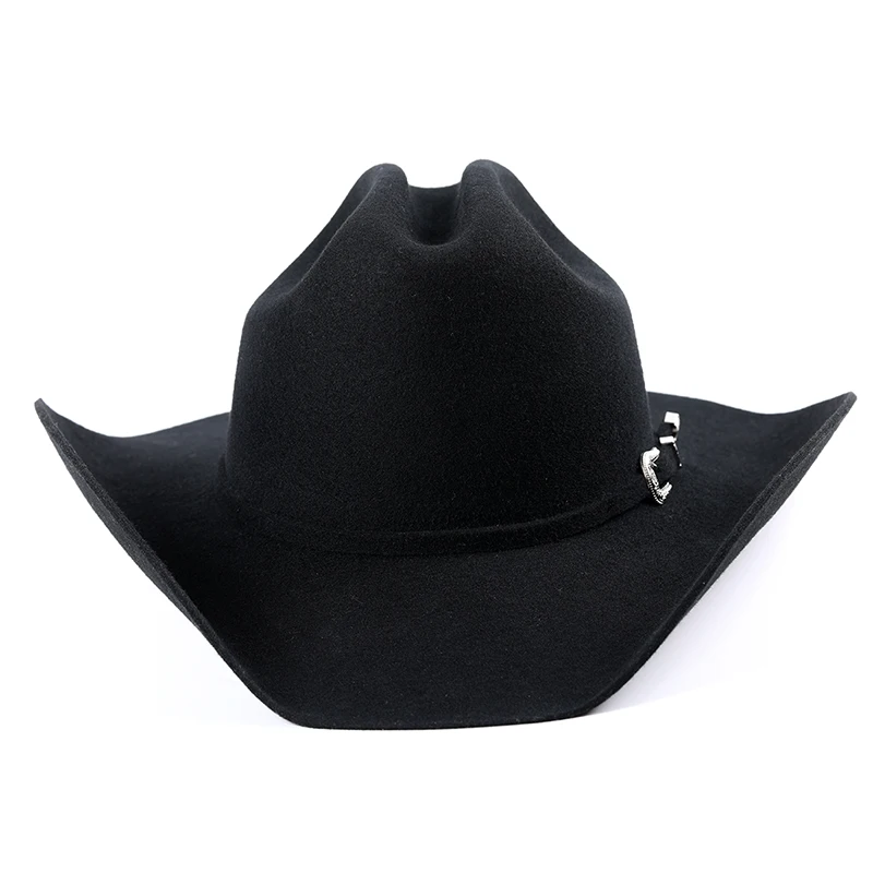ChapeaudecowboyenlainepourhommeFedorabordbrutdoublsatin