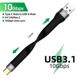 High - Speed U - Shape Thunderbolt 4 USB - C Extension Cable - 100W Fast Charging, 40Gbps Data Transfer - 13cm (USB to C 10G)