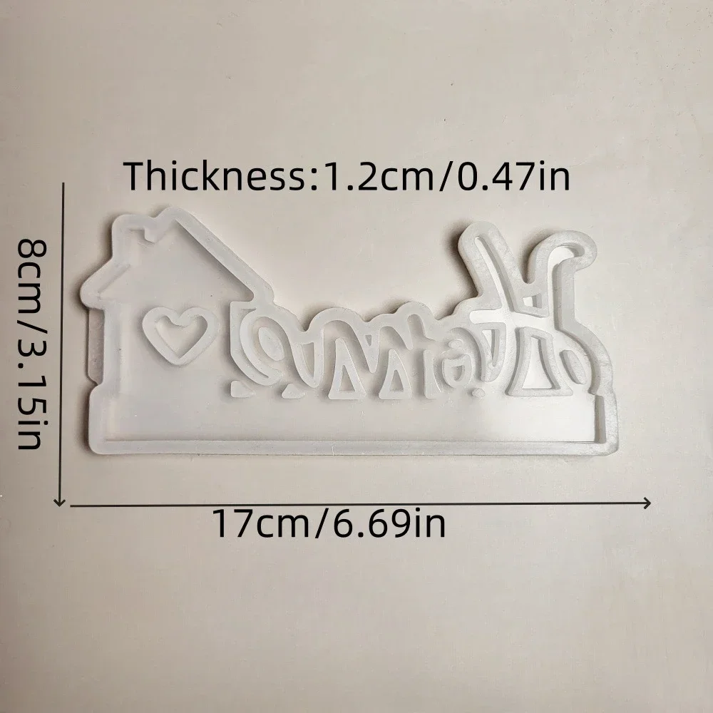 HOME Ornament Silicone Molds DIY Candle Holder Concrete Cement Gypsum Plaster Mould Furniture House Craft Plugin Card Resin Mold