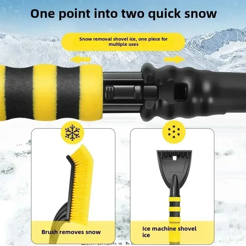 Multi-Functional Car Snow Shovel - Efficient Ice Scraper & Snow Brush, Winter Vehicle Snow Removal Gadget for Quick Clearing