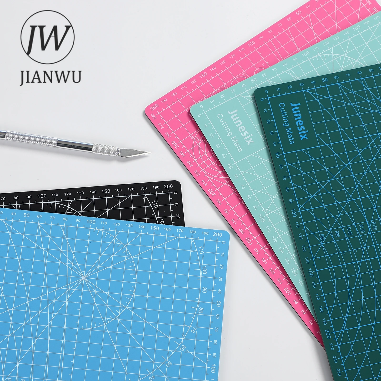 JIANWU 300*220mm 수동 데스크탑 커팅 보드 다목적 A4 커팅 패드 DIY 아트 조각 도구 액세서리 편지지 용품