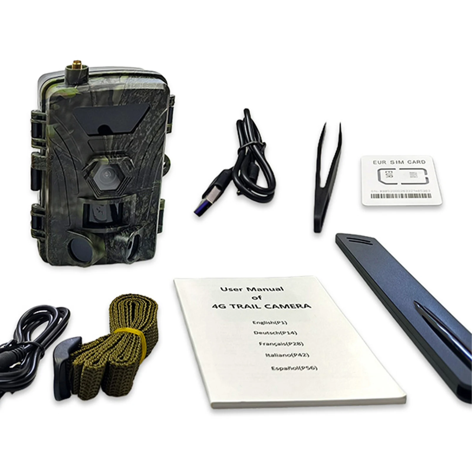 4G Trail Camera 4K Hunting Camera 60MP Photos 15M-20M Super-Fast Trigger Wildlife Camera Infrared Camera Night Vision Camera