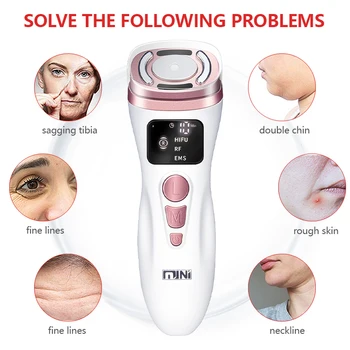 EMS Microcurrent Facial Beauty Device Firming Skin Care Anti-Wrinkle Tool Mini HIFU Ultrasonic Radio Frequency Machine