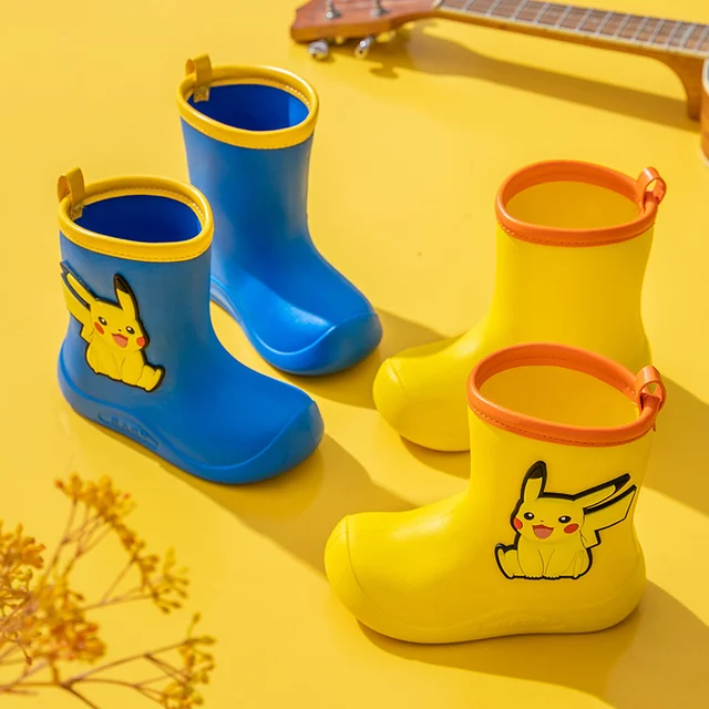 Pokemon Pikachu Pink Rubber Boots for Kids Waterproof Shoes Infant Rain Boots Girls Child Rain Boot Kid Baby Kids Rainboots Boy