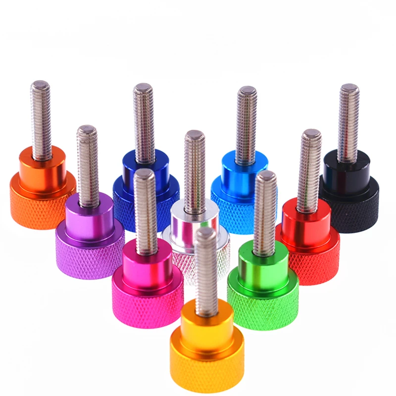 2/5pcs Thumb screw M3 M4 m5 m6 Aluminum Knurled Head staniless steel Thread Hand Tighten Thumb Screws Bolts