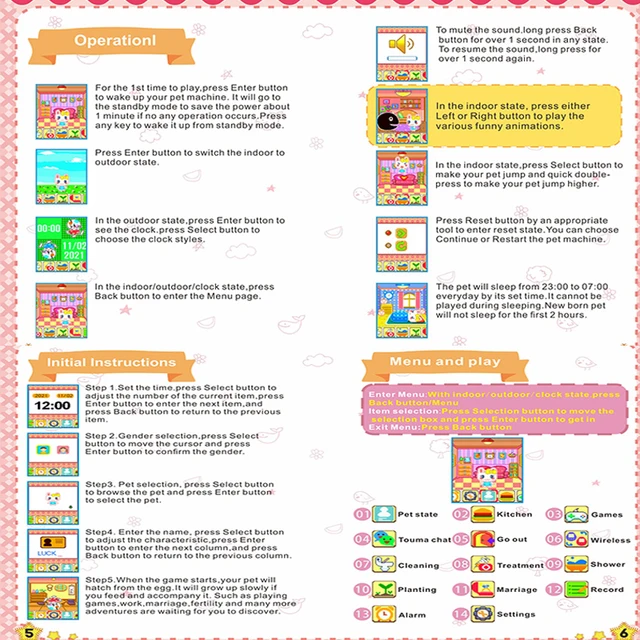 2022 Newest Tamapet Funny Kids Electronic Pets Toys Pet In One Virtual Cyber Pet Interactive Toy Digital HD Screen E-pet 4