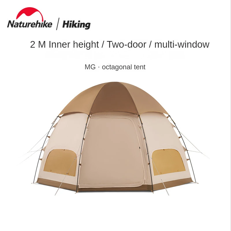 

Палатка туристическая Naturehike MG NH22ZP012, походная восьмиугольная палатка с несколькими окнами и вентиляцией, в виде грибов