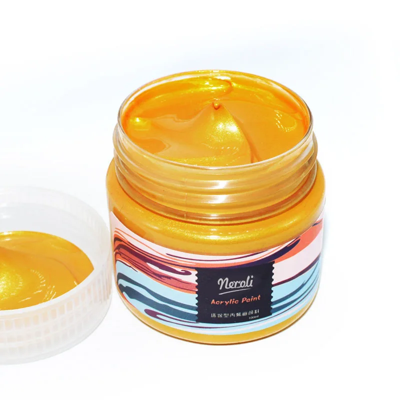 금 금속 구리 밝은 금 아크릴 안료, 고대 건물 복원 소품, 공예 컬러 페인팅 용품, 100 ml, 300ml