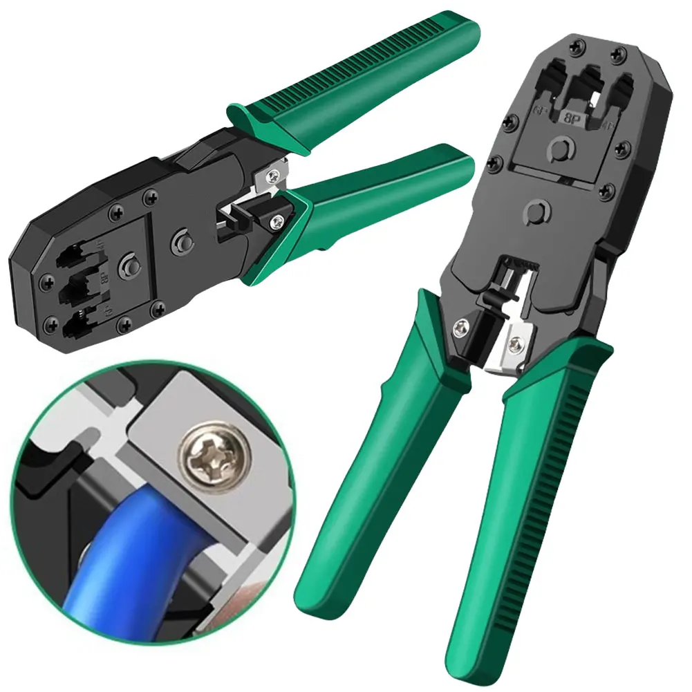 네트워크 케이블 크림핑 플라이어, RJ11 RJ45 크림핑 도구, LAN 케이블 크림퍼 커터 스트리퍼, 플라이어 와이어 스트리퍼, Cat5 Cat6 Cat7 용