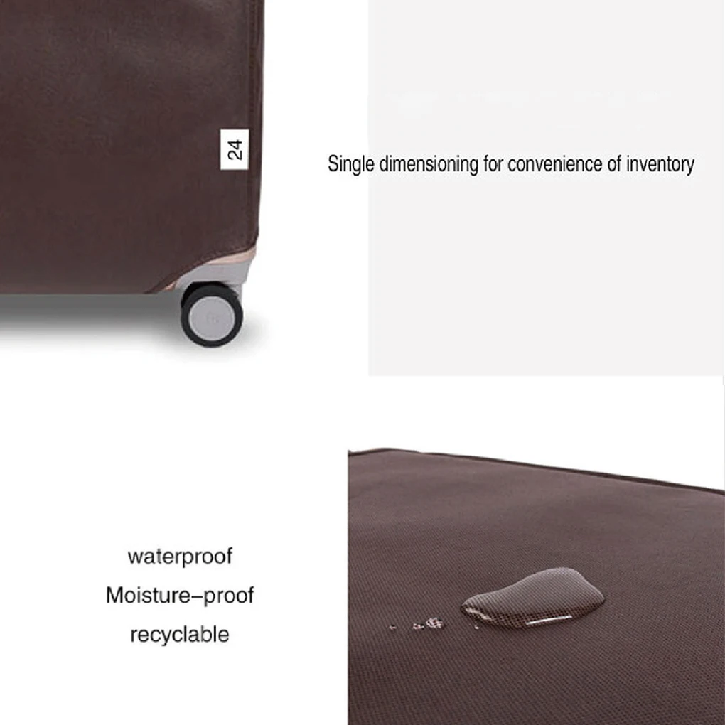 Non-woven Travel Luggage Cover Solid Color Stylish Detachable Travelling Suitcase Bag Protector 24-30 inch