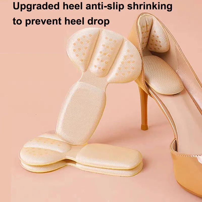 

T Shaped Heel Sticker High Heels Half Yard Pads Adjustment Size Liner Grips Protector Pad Pain Relief Inserts Anti Slip Cushions