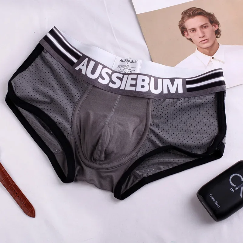 Wholesale cotton men's underwear men's boxers net through u convex design boxers boxers men's underwear 4