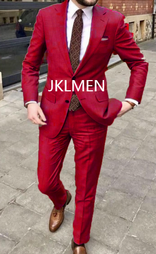 2023 Men's Suit Handsome Casual 2 Piece Suit For Men Wedding Tuxedos Notched Lapel Groomsmen Business Prom Blazer - as picture13, XXL